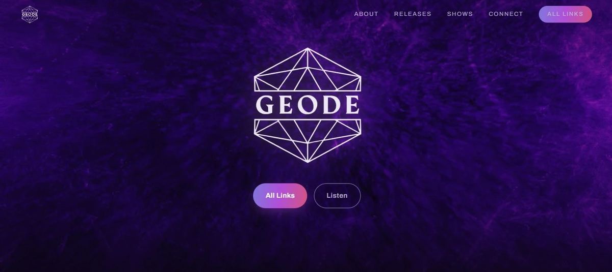 Geode website homepage